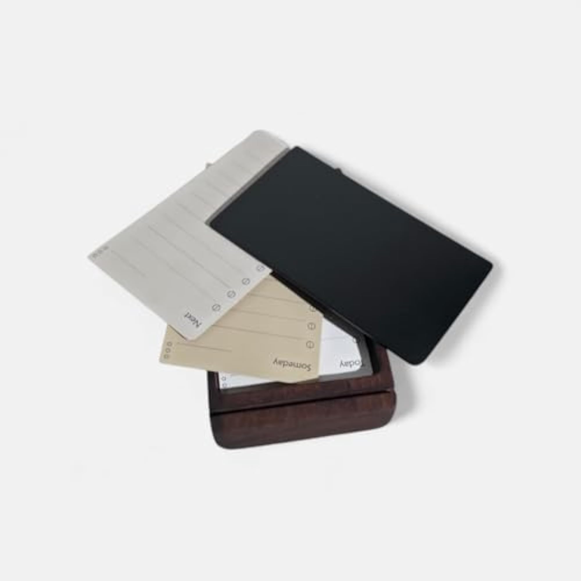 Solid Wood Memo Holder Personal Desk Organizer